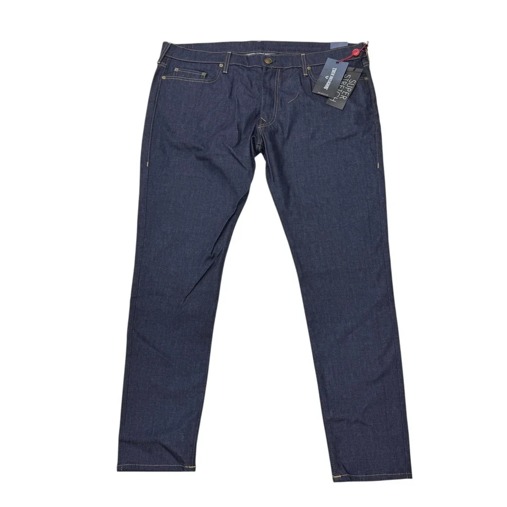 True Religion Tony Skinny Mens Jeans 44 x 32 Indigo Blue Super Stretch Denim NWT